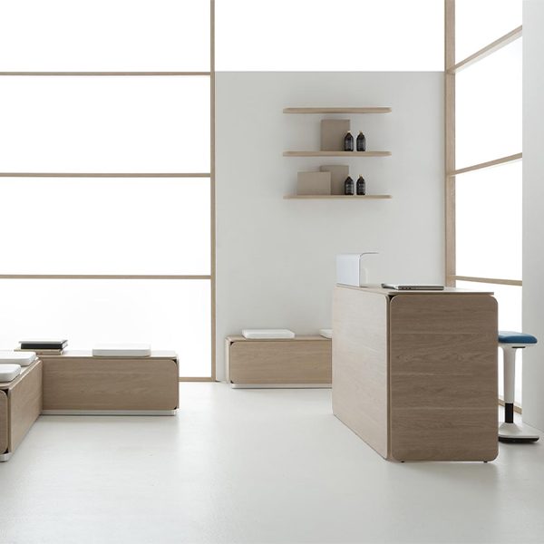 Hall complete: reception, attesa e arredi coordinati